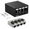 PBAEGAV Patch Panel 4 Port with 4pcs Cat6A Keystone Jack【EC