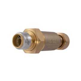 Cash Acme 1 Inch x 3/4 Inch BF5 Dual Check Valve with SharkBite Connections, Brass Plumbing Fitting, BF5M0134SB