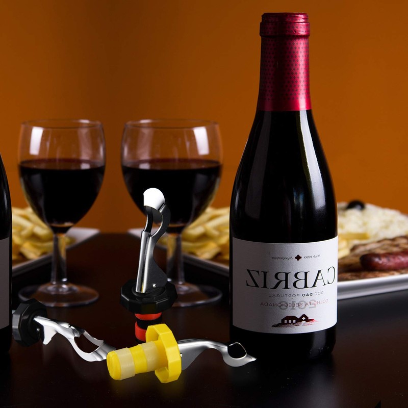 10 Pieces Silicone Wine Stoppers Expanding Manual Beverage Bottle Plug