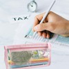 Luckious Clear Pencil Case Bag - Dual Zipper Organizer for