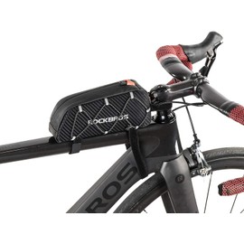 ROCKBROS Borsa Telaio Bici, Borsello da Manubrio Tubo Anteriore per MTB Bicicletta da Corsa Bici Elettrica, Facile Installazione Anti-graffio Ultra-Leggero Riflettente Carina 1L