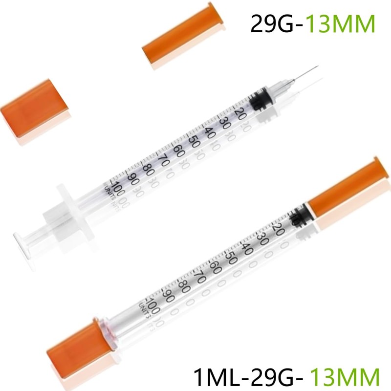 10 Pack 1ml/cc Syringes 29G 1/2 inch(12.7mm) Industrial Scientific Lab