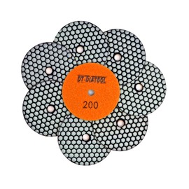 DT-DIATOOL Dry Diamond Polishing Pads 4 Inch/100mm 8PC #200 for Granite Marble Ceramic