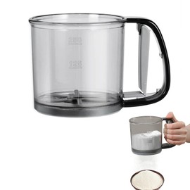 Doyime Flour Sifter, Automatic Flour Sifter, Flour Sifter Cup, Strainer, Semi-Automatic Handheld, Sieving Cup, Sugar Sifter, Baking Takoyaki, Cookware, Convenient Tool