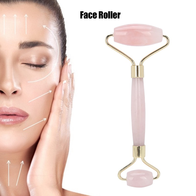 Face Roller Massager Dual Head Natural Roller Massage Tool for