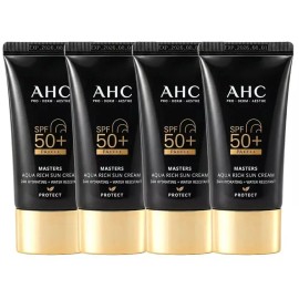 Masters 마스터즈 선크림 아쿠아리치 썬크림 60ml 4개 Masters Sun Cream Aquarich Sun Cream 60ml 4 Pieces [AHC Masters Sun Cream 60ml, 4 pieces]
