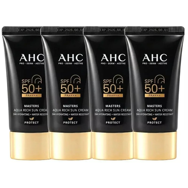 Masters 마스터즈 선크림 아쿠아리치 썬크림 60ml 4개 Masters Sun Cream