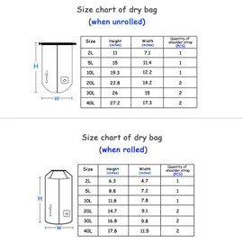 OMGear Waterproof Dry Bag Camping Dry Sack With Phone Pouch 40L/30L/20L/10L/5L Floating Dry Sack for Kayaking Boating Outdoors Activities(Teal,10L)