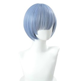 Midoriya Lamb Rem Cosplay Wig, Wig with Net for Masquerade Wig, Heat Resistant Wig Costume, Cosplaywig