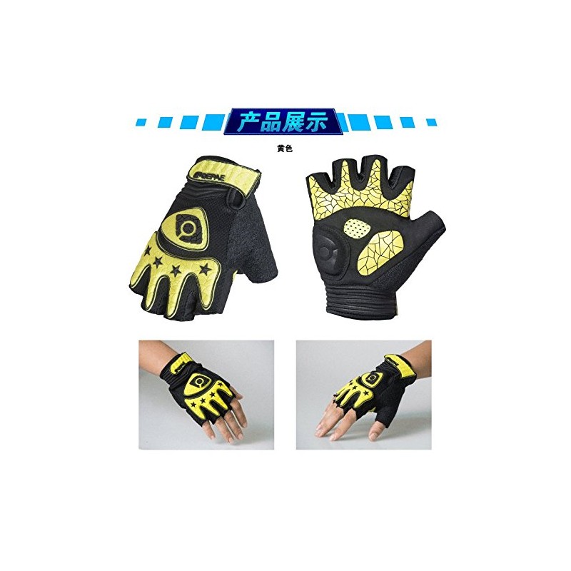 Breathable Sport Fitness Gel Gloves Half Finger Cycling Gloves Qepae