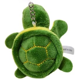 Green Turtle Stuffed Keychain Mini Sea Turtle Animal Plush Keychain Turtle Adorable Cute Stuffed Animal Party Decorations Bag Accessories Birthday Beach Ocean Supplies for Adults for Birthday Gift
