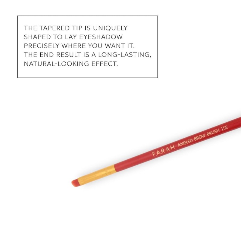 F.A.R.A.H Professional Pro Precision Luxurious Angled Brow Brush 15E (Red)