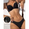 Bolivelan Womens Mid-Rise Seamless Thongs Comfy Underwear G-Strings Panties (3