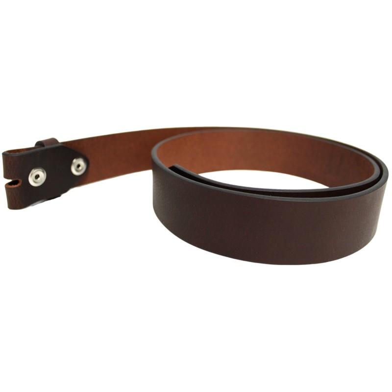 Genuine Leather Press Stud Belt Strap without Buckle. For Interchangeable