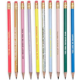 Ban.do - Juego de lápices de colores para escribir de 10 unidades, lápices de grafito #2 preafilados para adultos de la escuela/oficina, lápices de cu