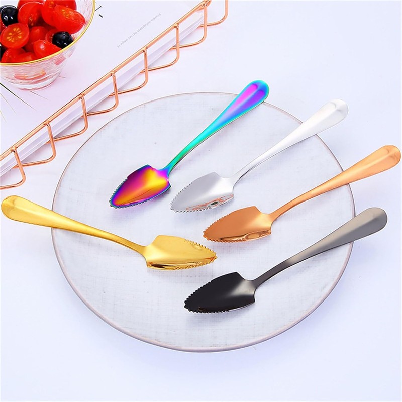 Stainless Steel Grapefruit Spoon For Citrus Fruit Watermelon Dessert Spoon