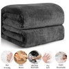 Double Dark Grey Luxury Super Soft Plush Flannel Fleece Blanket