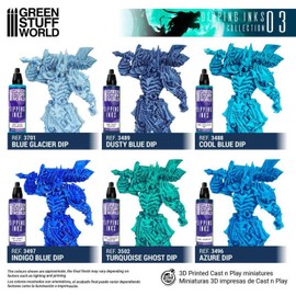 Green Stuff World Paint Set 11695 - Dipping Ink Contrast Paint Collection 03