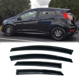 Puermto 94547 Sunproof Waterproof Side Window Wind Deflector, 4pcs Protective Replacements Rain Guards Set, Window Visor fit for 2009-2019 Ford Fiesta (Sedan & Hatchback)