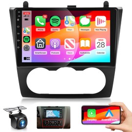 for Nissan Altima 2008-2012 Car Stereo Radio with Wireless Car Play Android Auto MirrorLink, 9 inch 1080P HD IPS Touch Screen GPS Chip 26UIs Built-in DSP Bluetooth WiFi Backup Camera Mic(Manual A/C)