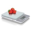 Electronic Bathroom Scales White with Blue and Grey Stripes Weight