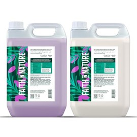 Faith In Nature Natural Shampoo & Conditioner Set - Vegan & Cruelty Free, No SLS or Parabens - 2 x 169 fl oz Value Bundle Pack, Lavender & Geranium