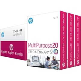 HP Papers HP Printer Paper | 8.5 x 11 Paper | MultiPurpose 20 lb | 3 Ream Case - 1500 Sheets | 96 Bright | Made in USA - FSC Certified | 112530C