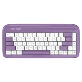 CoolKiller VIVID67 Mechanical Gaming Keyboard, CNC Aluminum with Glossy Piano Finish, 65% Layout, Gasket Mount, RGB Backlit, Tri-Mode, Custom Mechanical Keyboard for Win/Mac (Violet Crush)