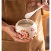 Yaroocvn Ceramic Chicken-Shaped Seasoning Jar, Kitchen Condiment Box with Spoon