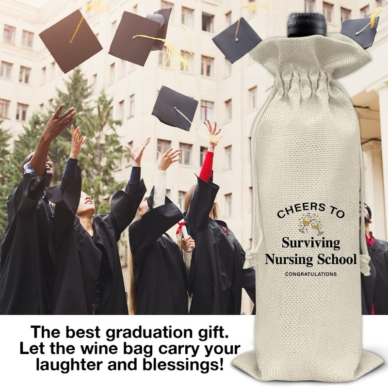 RNYJJ Funny Nurse Graduation Wine Bag Nursing School Wine Bag