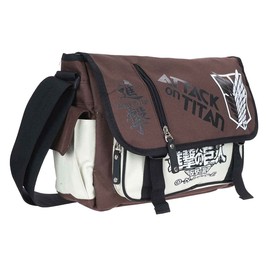CoolChange Attack on Titan messanger bag, brown/white