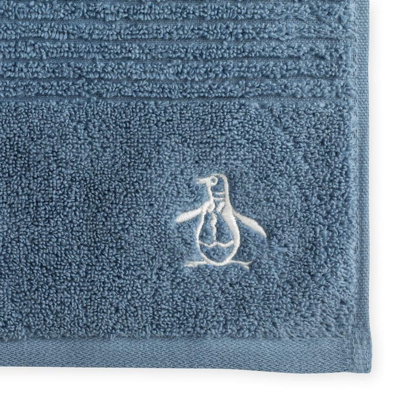 The Original Penguin, Toalla Facial 100% Algodón, Color Azul, Donegal.