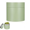 9oz Green Matcha Container with Lid Simple Matcha Tin Metal