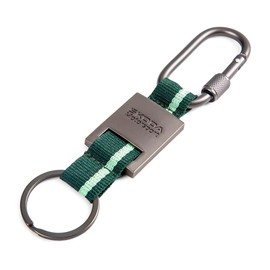 Skoda 000087010CJ Keyring Motorsport Carabiner Metal Pendant, Grey/Green, Green, Classic