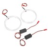 Car LED Angel Eyes Light Guide 95mm/3.7in Purple Lighting 9‑36V