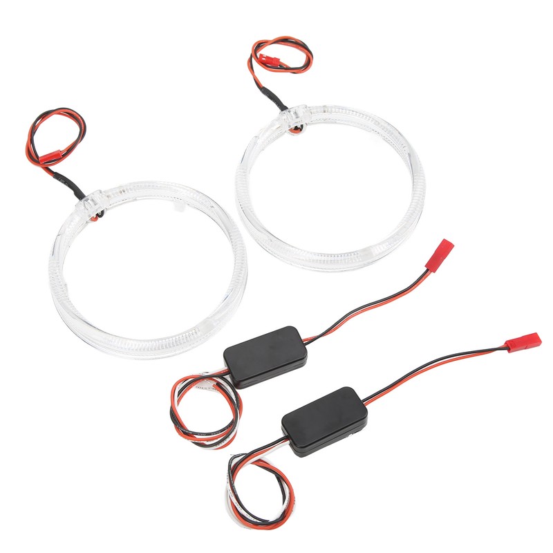 Car LED Angel Eyes Light Guide 95mm/3.7in Purple Lighting 9‑36V