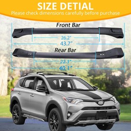 GAOMON Roof Rack Cross Bars, Roof Bars Compatible with 2013-2018 Toyota RAV4 Crossbars for Rooftop Cargo Carrier, Luggage, Kayak, Bike, Snowboard