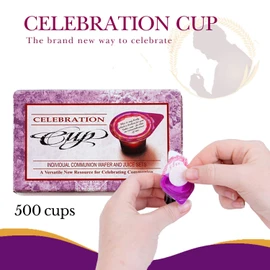Celebration Cup - Prefilled Communion Cups and Wafer Set (Pack of 500)