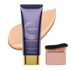 Body Coverage Perfector with Brush,Radiant Glow Tattoo Cover Up Makeup,Long-Lasting Waterproof All-Over Complexion Perfector,Leg Makeup to Cover Veins All In One Moisturiser Concealer