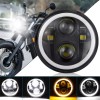 SHENKENUO 5.75 5-3/4 pulgadas Faro LED para For Honda Shadow