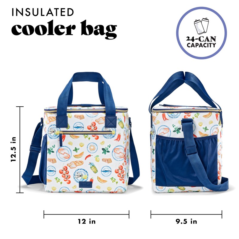 Fit & Fresh, 24-Can Soft Cooler Bag Insulated Leak-Resistant, Portable