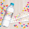 Star Confetti Themed Birthday Party Waterproof Water Bottle Sticker Wrappers,
