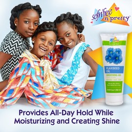 SOF N' FREE Flaxseed Oil Smoothing Gel - Kids Moisturizes for Curly Hairs, Adds Shine, Provides All-Day Hold for Slick Styles and Braids - 8.45 Fl Oz (Pack of 3)
