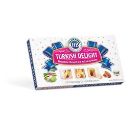 Hazer Baba Premium Turkish Delight Candy with Double Roasted Pistachio, Almond & Hazelnut, %17 Nuts, Gourmet Snack Box, Traditional, Vegan, Lokum, Loukumi, Delicias Turcas, Halal, Kosher, 12.3oz (350g)