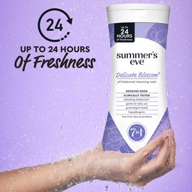 Summer's Eve Delicate Blossom Daily Refreshing All Over Feminine Body Wash, Removes Odor, Feminine Wash pH Balanced, 15 fl oz, 3 Pack