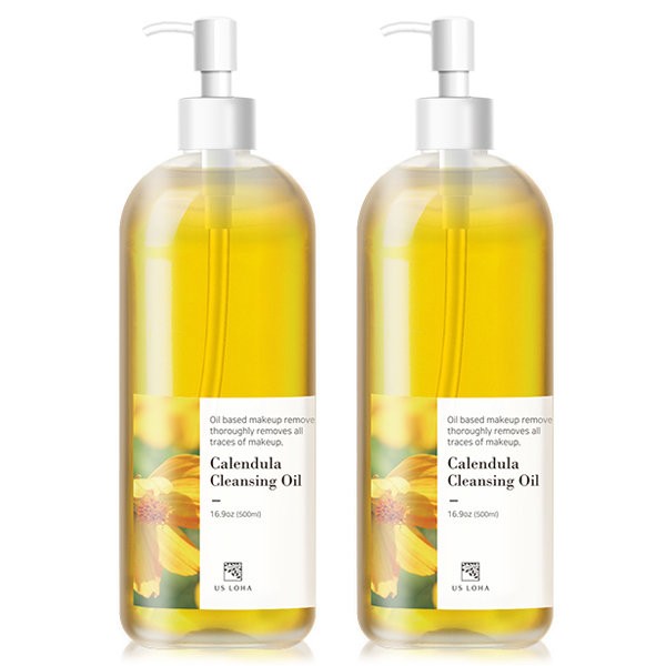Earthloha Large Calendula Cleansing Oil 500ml x 2 Pore Sebum