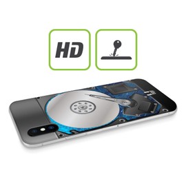 Head Case Designs Blau Hard Disk Drives Soft Gel Huelle kompatibel mit Sharp Aquos Sense2 SHV43