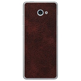 McHarrier Kyocera Easy Smartphone 2 A001KC Skin Sticker, Classic Bordeaux Pattern, Backside Compatible, Decorative Sheet, Leather Tone