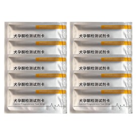 Caphstion 10pcs Dog Progesterone Analyzer Test Card Canine Progesterone Test Strip Veterinary Livestock Supplies