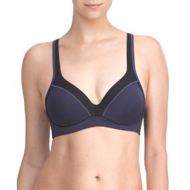 Natori Sujetador Deportivo Convertible Zen Contour para Mujer, Azul Marino Medianoche, Negro, 36G